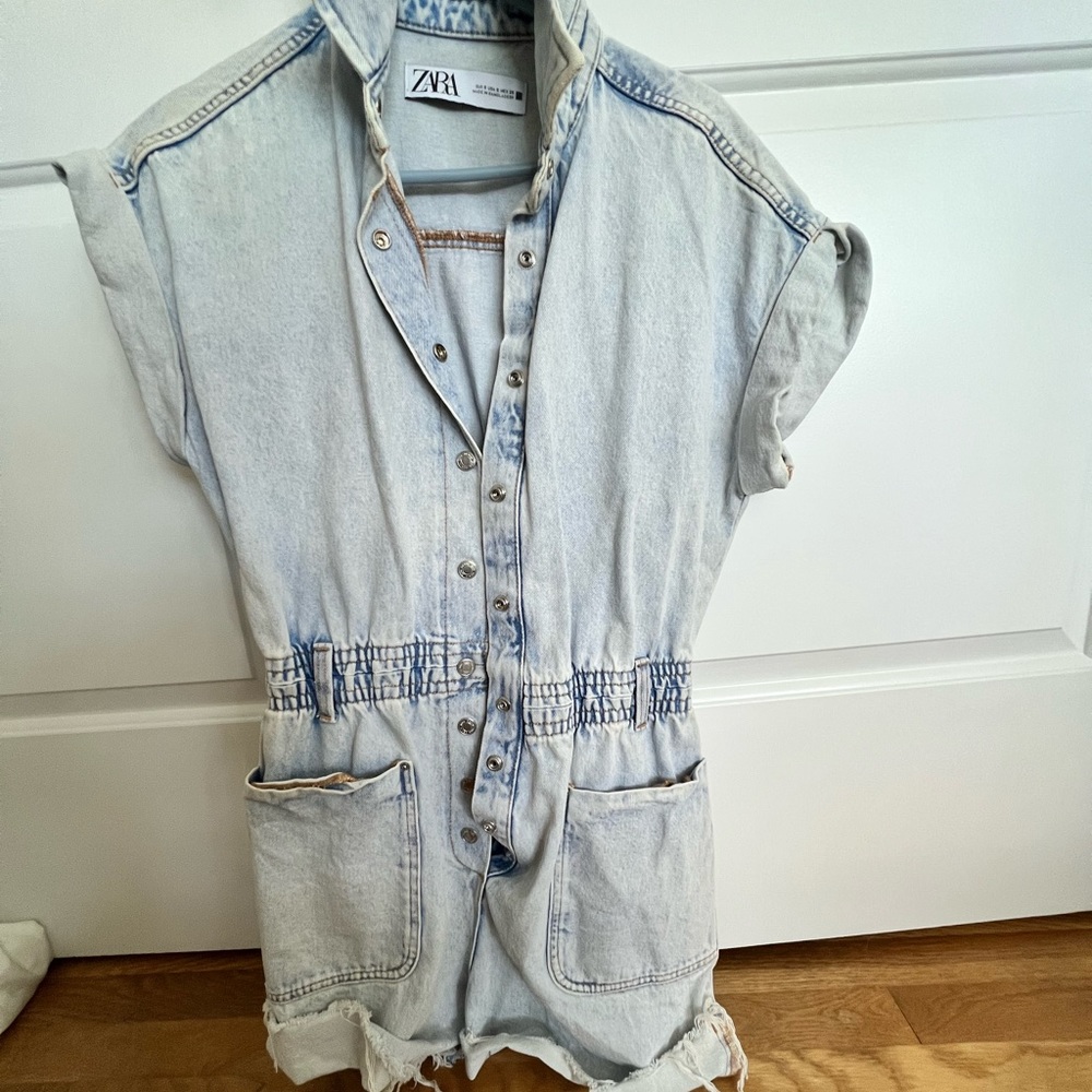 Zara denim romper